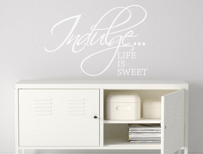 Life is Sweet Vinyl Wall Quotes Sticker