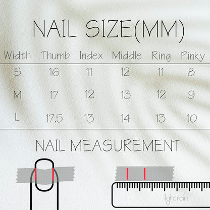 Light Rain: Small Size Hand-made Press-on Nails – 3D Gel UV Finish