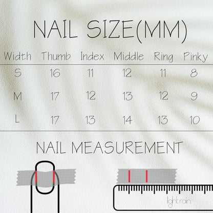 Light Rain Medium Hand-Made Press-On Nails – 3D Gel UV Finish by Pro Manicurist