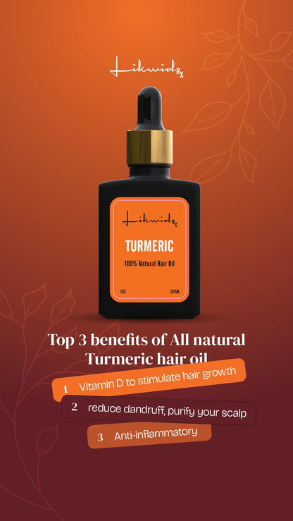 Likwid Rx Turmeric Natural Hair Oil – All-Natural Hair Growth Support & Scalp Care