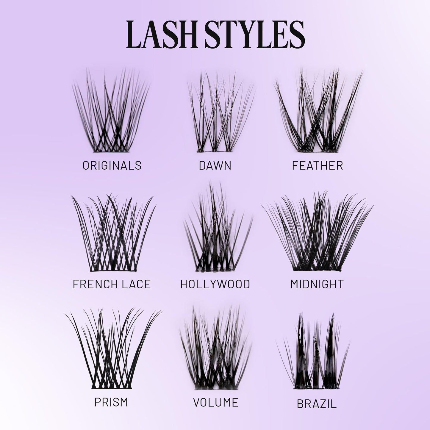 Lilac St - Hollywood Glamorous Faux Eyelash Clusters (14mm) - Lightweight & Fluttery 10-Day Wear