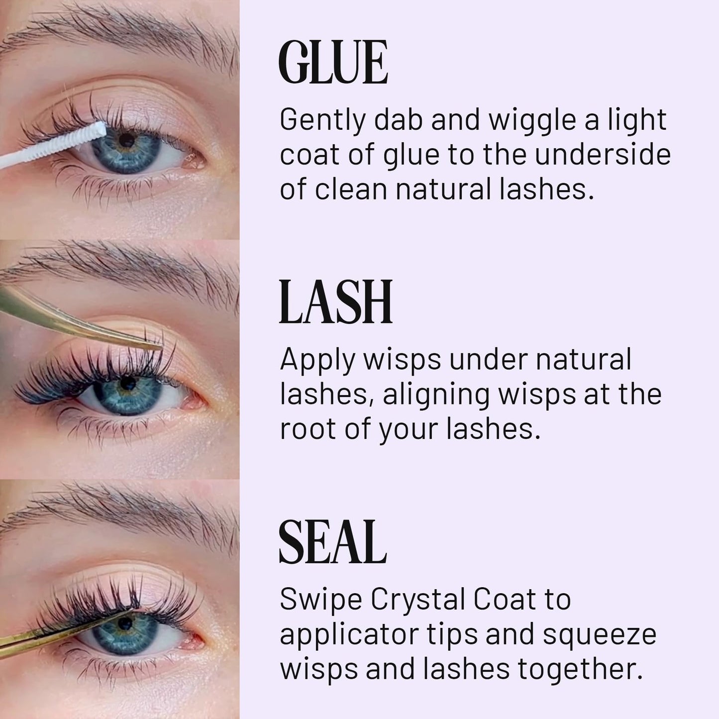 Lilac St Originals: Natural Faux Eyelash Clusters (10-12-14mm) – Lightweight, Lifelike DIY Lashes