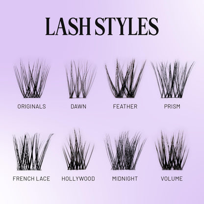 Lilac St Originals: Natural Faux Eyelash Clusters (10-12-14mm) – Lightweight, Lifelike DIY Lashes