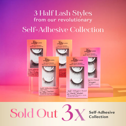 Lilly Lashes DayDreamer Self Adhesive Half Lashes – Glue-Free, Heat-Activated, Reusable