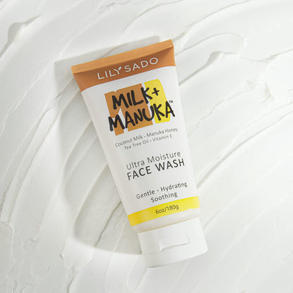 LILY SADO MILK+MANUKA Coconut Milk & Manuka Honey Cream Face Cleanser – Hydrating 6oz