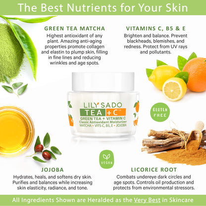 LILY SADO TEA+C Green Tea Matcha & Vitamin C Moisturizer