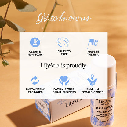 LilyAna Naturals Eye Cream - Dark Circles, Puffiness & Fine Lines (1 oz)
