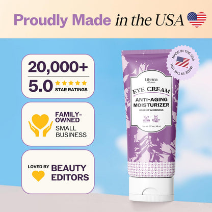 LilyAna Naturals Eye Cream for Dark Circles & Puffiness – Under-Eye Anti-Aging