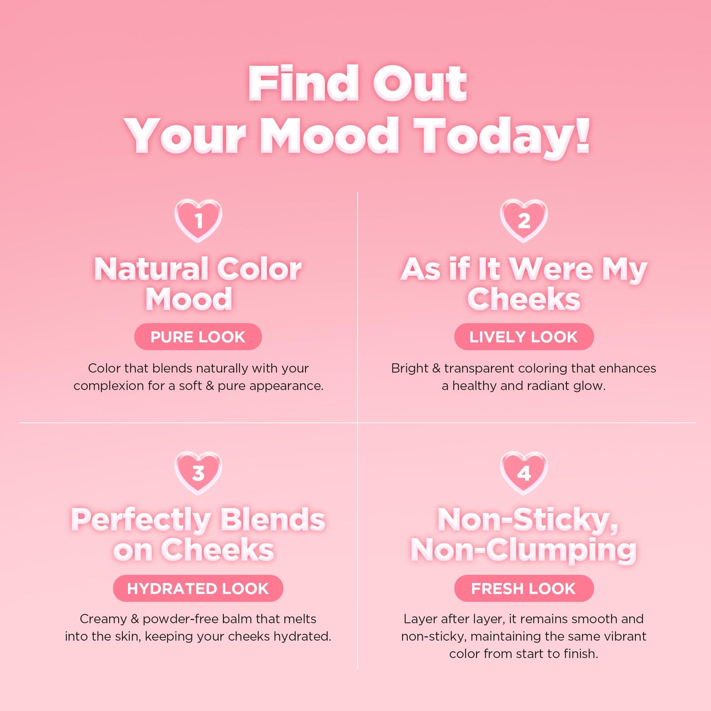 lilybyred Luv Beam Cheek Balm — Heart-Shaped Cream Blush, Semi-Matte Finish
