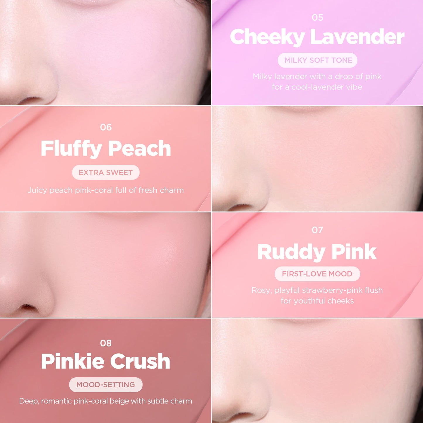 Lilybyred Luv Beam Cheek Balm — Heart-Shaped Cream Blush, Semi-Matte Finish