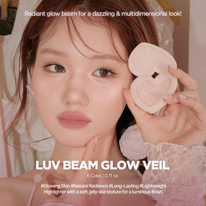 lilybyred Luv Beam Glow Veil – Korean Heart‑Shaped Highlighter for Radiant Glow