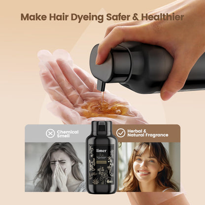 Limer Hair Dye Shampoo Chestnut Brown – 6-in-1 Ammonia-Free, 460ml