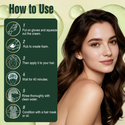 Limer Hair Dye Shampoo Natural Black Color — PPD-Free & Ammonia-Free, 6-in-1 Herbal Formula