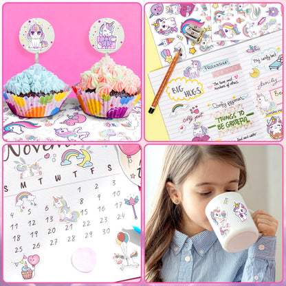LINAYE Unicorn Stickers Bulk Pack – 1100+ Designs for Kids, Scrapbooking & Gifts