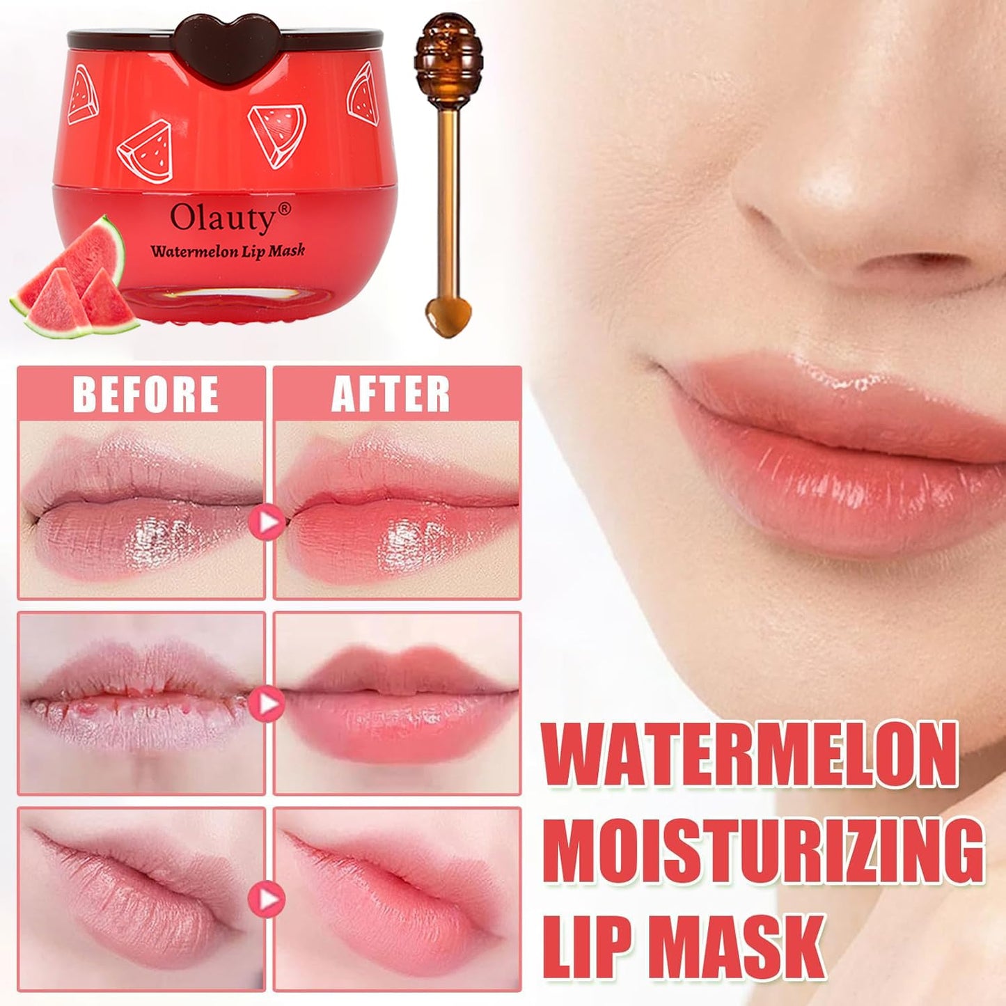 Lingyun 6Pcs Bee Lip Balm Honey Pot – Lip Sleeping Mask with Propolis & Vitamin E | Gifts