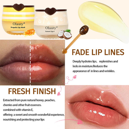 Lingyun 9PCS Bee Lip Balm Honey Pot – Hydrating Overnight Lip Mask