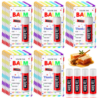 Linyuthia 30 Pack Teacher Appreciation Lip Balms – Bulk Gifts for Teachers, Staff & Volunteers