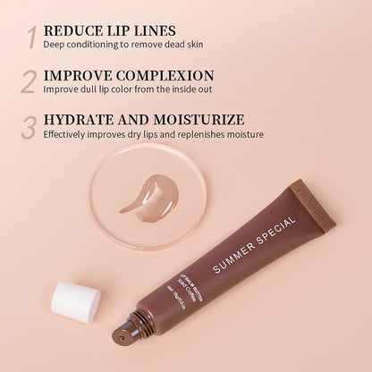 5-Color Summer Special Lip Balm: 5 Shades, Lightweight & Non-Sticky, Gift Box