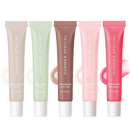 5-Color Summer Special Lip Balm: 5 Shades, Lightweight & Non-Sticky, Gift Box