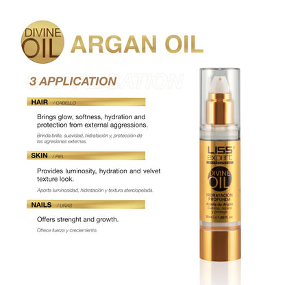Liss Expert Hair Treatment Set – Stem Cells Express 8.45 oz + Divine Oil 1.69 oz | Organic Smoothing Treatment