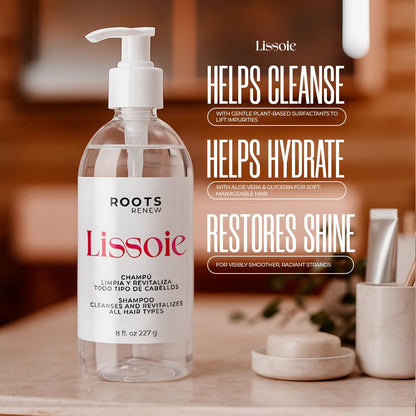 Lissoie Revitalizing Shampoo – Aloe Vera & Glycerin, Peppermint Freshness – Paraben-Free, USA Made