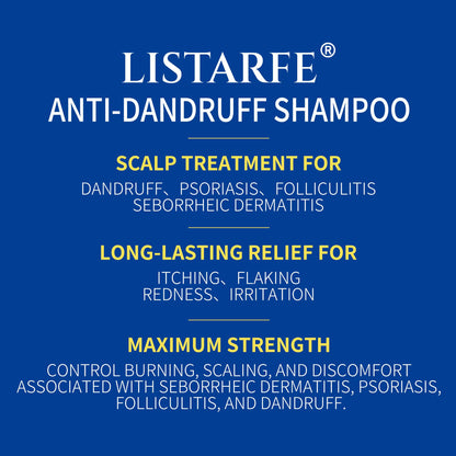 Listarfe Dandruff Shampoo – Anti-Fungal Scalp Care for Dandruff, Psoriasis & Dermatitis 300ML