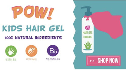 Little Roseberry Hair Gel for Kids – Light Hold, Chemical Free, Aloe Vera & Vitamins – Made in USA