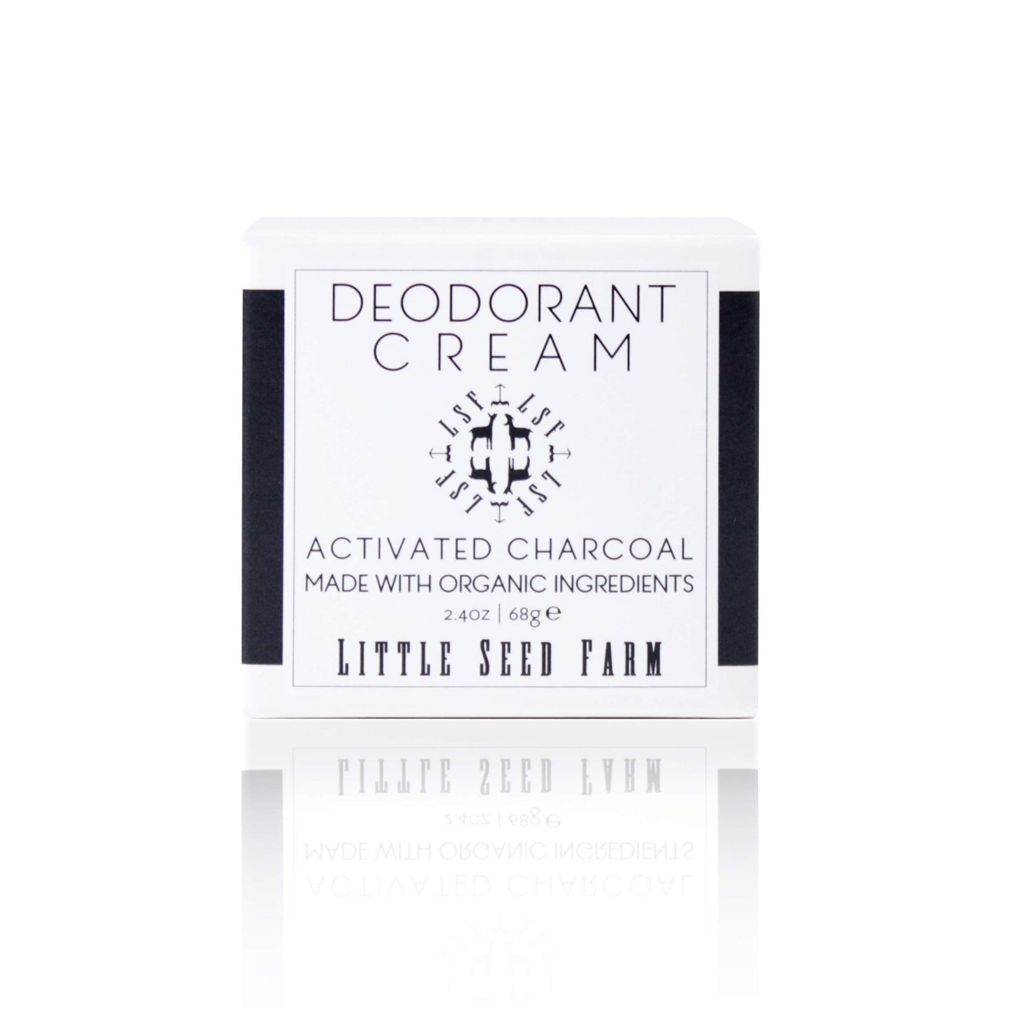 Little Seed Farm Activated Charcoal Deodorant Cream – Aluminum-Free, 24+ Hour Freshness (68g)