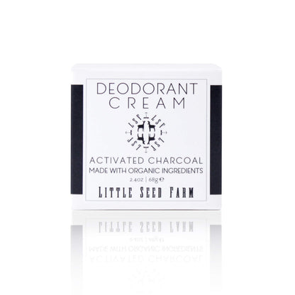 Little Seed Farm Activated Charcoal Deodorant Cream – Aluminum-Free, 24+ Hour Freshness (68g)