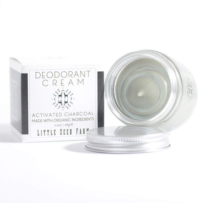 Little Seed Farm Activated Charcoal Deodorant Cream – Aluminum-Free, 24+ Hour Freshness (68g)