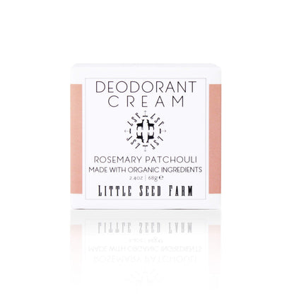Little Seed Farm All Natural Deodorant Cream – Rosemary Patchouli | Aluminum-Free for Women & Men, 2.4 oz (68 g)