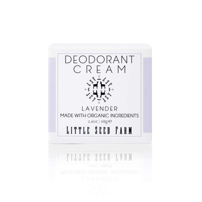 Little Seed Farm All Natural Lavender Deodorant Cream – Aluminum-Free, Baking Soda-Free, 68g (2.4oz)
