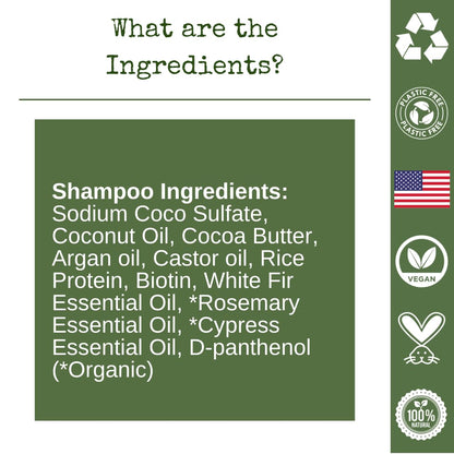 Liv Nature Shampoo Bar | Growth & Volume for Thin Hair | Rosemary, Biotin & Castor Oil | Handmade in USA