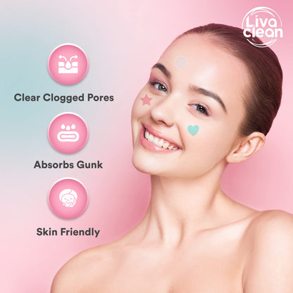 LivaClean 240-Count Heart & Star Pimple Patches with Salicylic Acid & Tea Tree Oil | Hydrocolloid Zit Patches