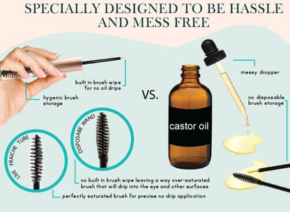 Live Fraiche Lash Serum Mascara Tube DOUBLE PACK | Natural Eyelash & Brow Growth with Organic Castor Oil