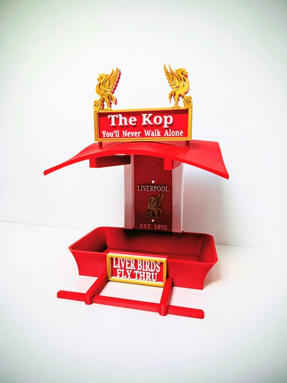 Liverpool FC Bird Feeder Feeding Station The Kop -  Liver birds Anfield themed Garden Decor - Wild Food Feeder - Gift for football Fan