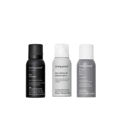 Living Proof Travel-Size Dry Stylers Bundle ($53 Value) – On-The-Go Volume, Texture & Cleanse