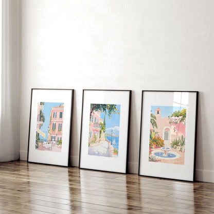 Living Room Artwork For Wall | Set of 3 Beach Decor Wall art Prints