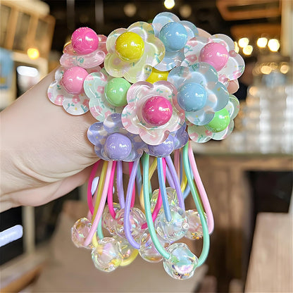 LIYAZHIL 12Pcs Ball Charm Hair Ties for Little Girls – Non-Damaging Ponytail Holders