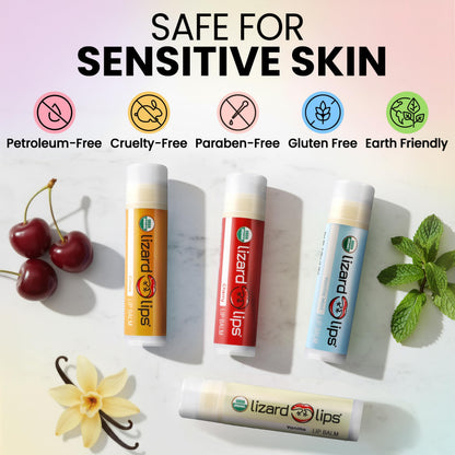 LizardLips Citrus Lip Balm – USDA Organic, Travel-Ready Lip Moisturizer