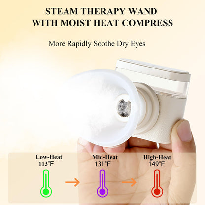 LIZICH Heated Nano Mist Sprayer | Eye Steamer for Dry Eyes, Portable Warm Mist Therapy