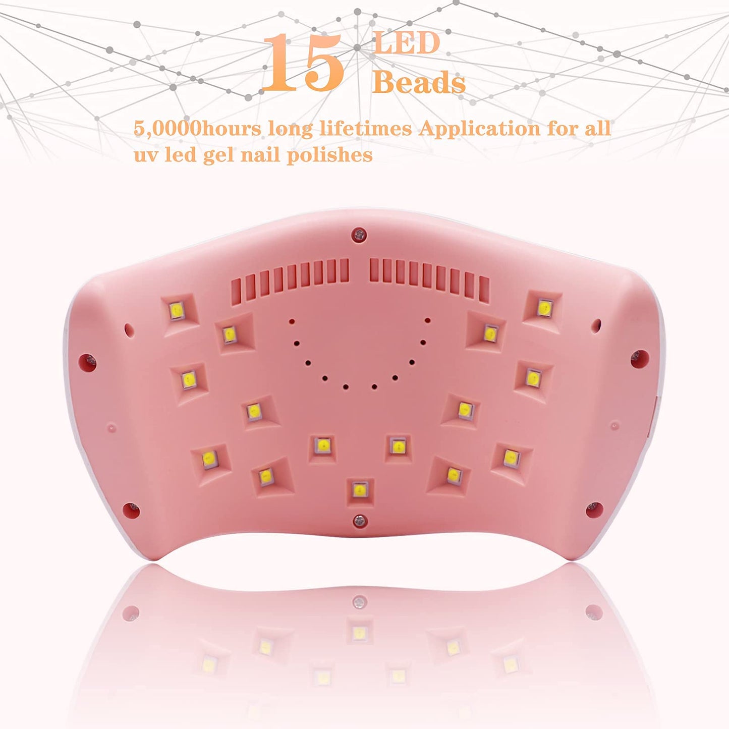 LKE UV LED Nail Lamp 72W – Gel Polish Curing, 3 Timers, Smart Sensor, White