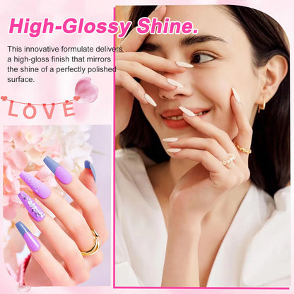 LKEE Gel Nail Polish Kit with 108W UV Lamp – 65-Piece All-in-One Gel Nail Set for DIY Nails