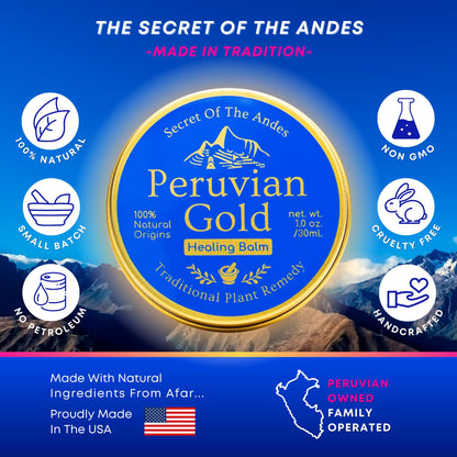 Llama Mama Peruvian Gold: All-Purpose Healing Balm | Organic, Fair-Trade, 2 oz