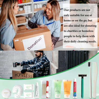 LLHQAMT Hygiene Kit Bulk – 50 Individually Packed Convenience Sets for Travel, Hotel, Camping