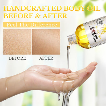 LMDGDS Vanilla Body Oil 2-Pack – Long-Lasting Vanilla Scent, Non-Greasy & Fast Absorbing
