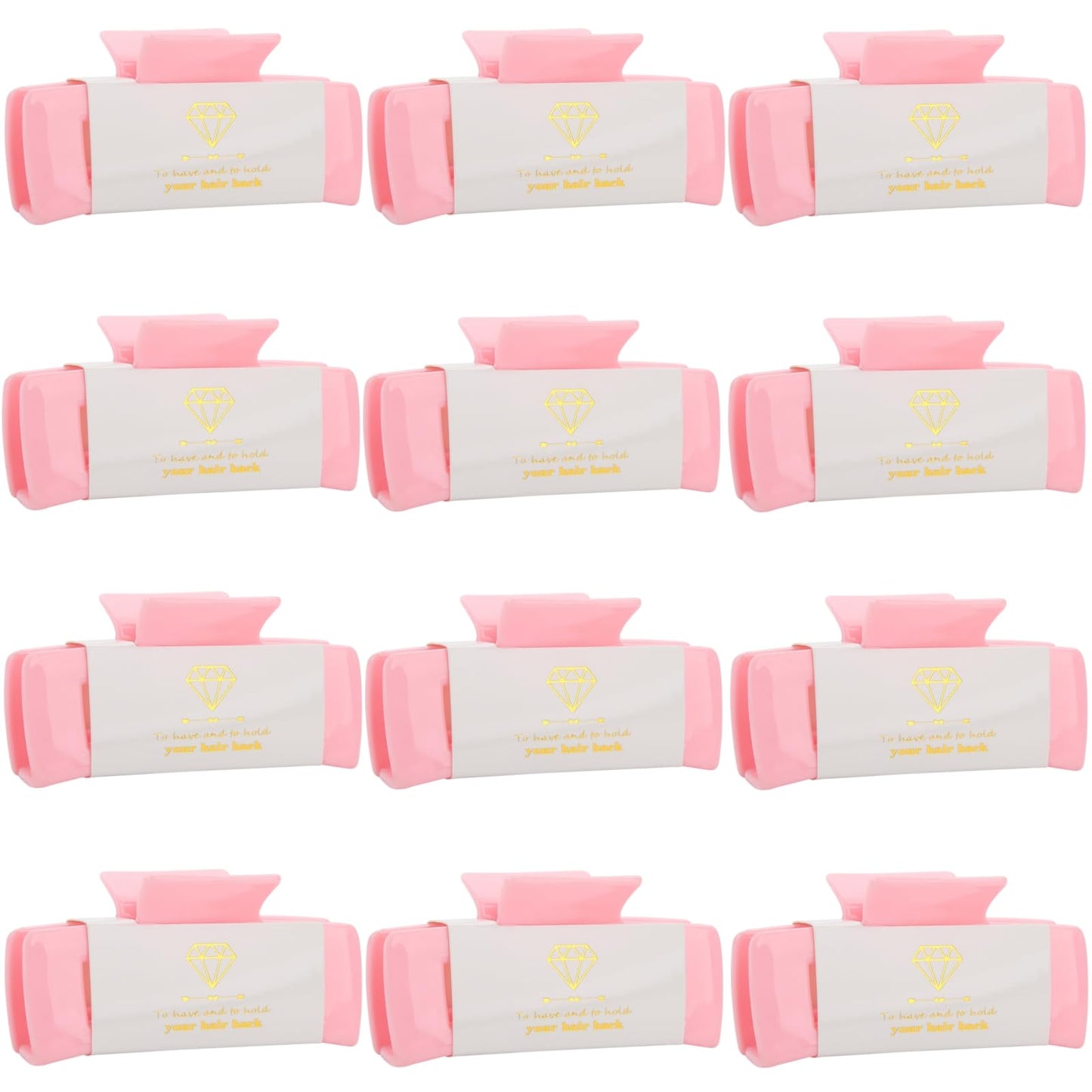 Loanzeg 8pcs Bridesmaid Hair Claw Clips – 4.1 Inch Square Hair Clips for Bridesmaids, Bachelorette Parties, and Wedding Gifts