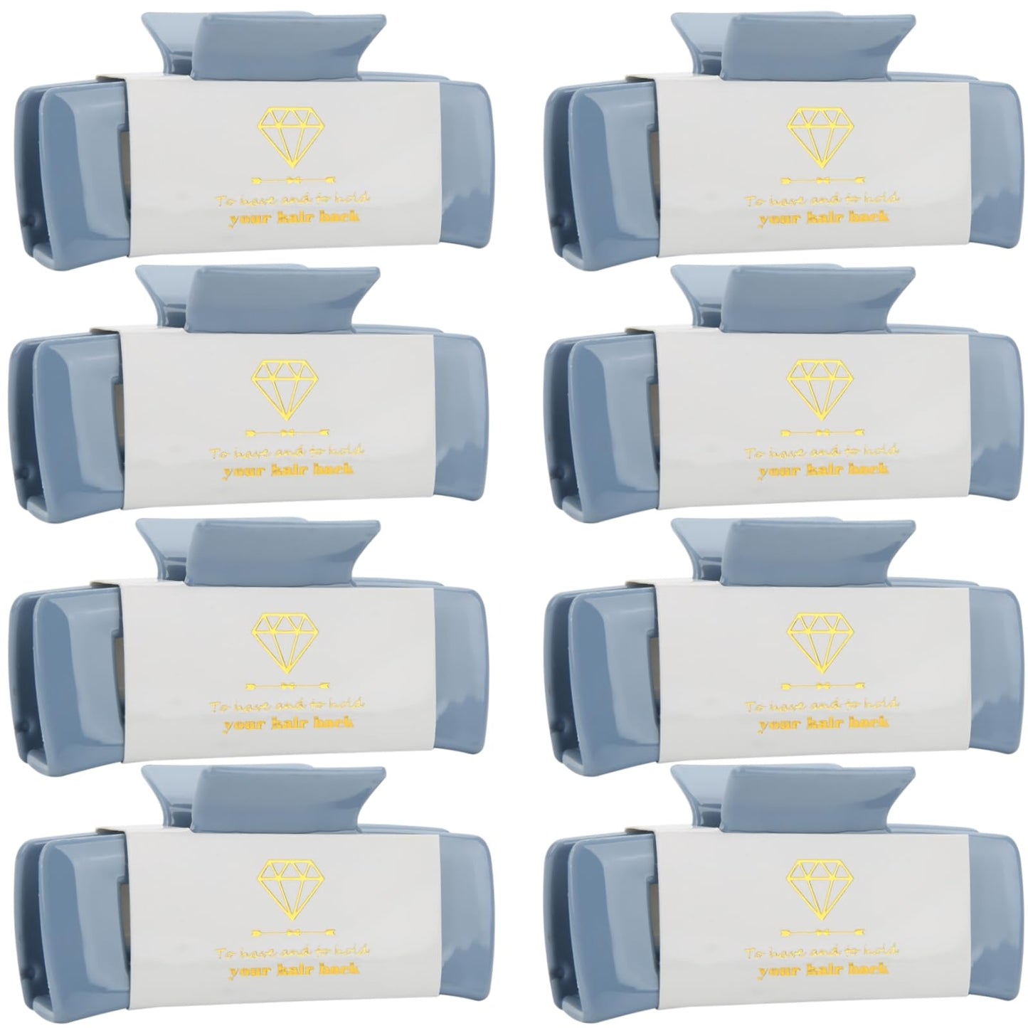 Loanzeg 8pcs Bridesmaid Hair Claw Clips - 4.1 Inch Square Set, Bridal Shower Gifts