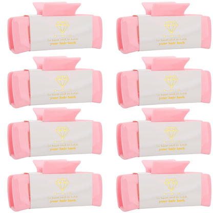 Loanzeg 8pcs Bridesmaid Hair Claw Clips – 4.1 Inch Square, No-Slip French Design, Bridal Shower Gift Set