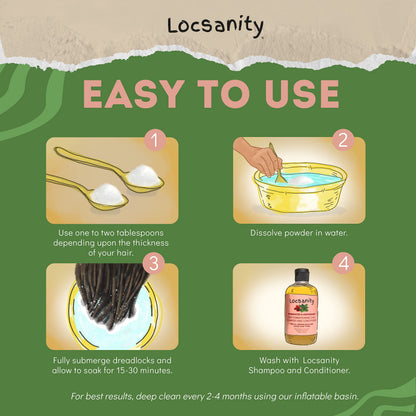 Locsanity Dreadlock Detox Powder & Cleansing Conditioner | Deep Clean Locs